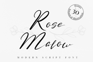 Rose Malow Font: A Light, Authentic Handwritten Typeface for Modern Design